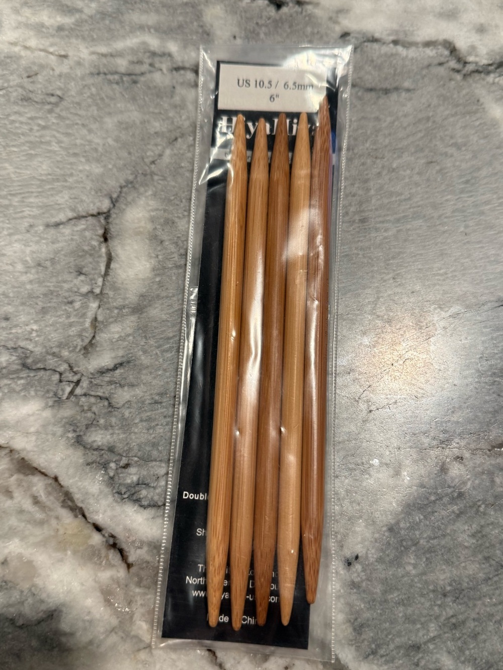 HiyaHiya Bamboo DPN 10.5 8” Knitting Needles